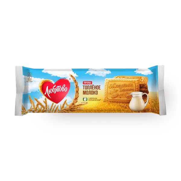 Печенье сахарное «Любятово» топлёное молоко