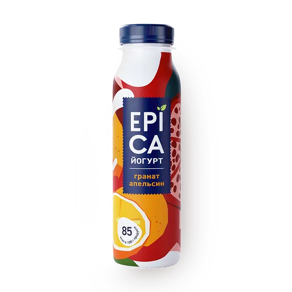 Йогурт питьевой Epica с гранатом и апельсином 2,5%
