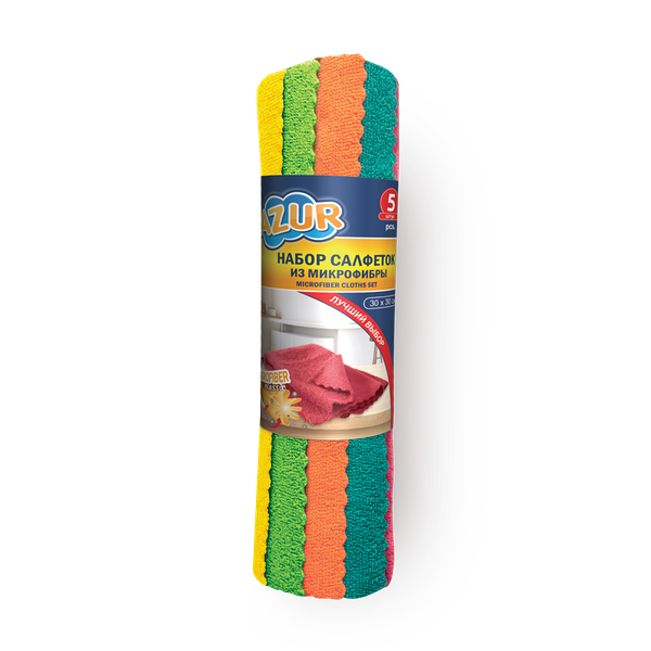 Салфетки Azur из микрофибры 30 х 30 см