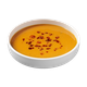 Soupreme Orange soup with White Miso, and Sesame