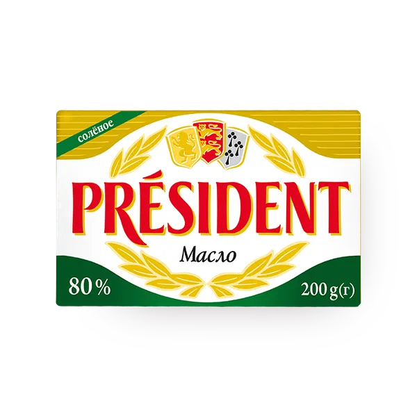 Масло солёное 80% President