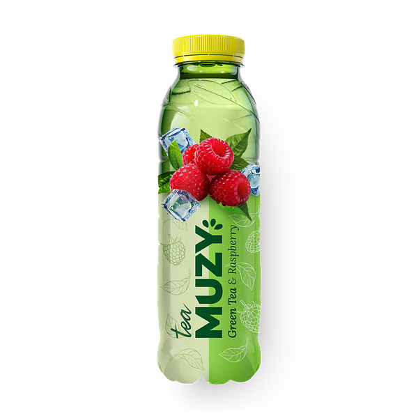 Напиток чайный зелёный Muzy со вкусом малины