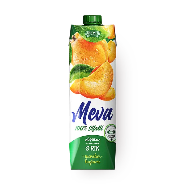 Напиток сокосодержащий абрикосовый с мякотью Meva Juice