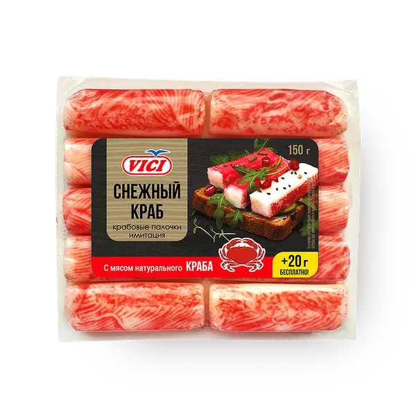 Крабовые палочки Vici с мясом натурального краба охлаждённые