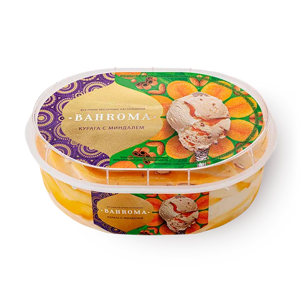 Мороженое сливочное Bahroma курага с миндалём