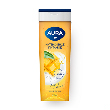 Гель для душа Aura манго и папайя