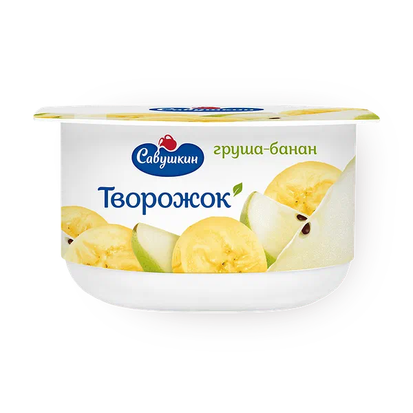 Творожок «Савушкин» 3,5% груша-банан