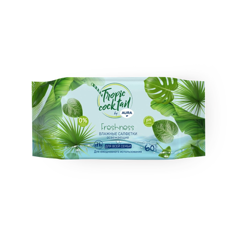 Влажные салфетки Aura Tropic освежающие