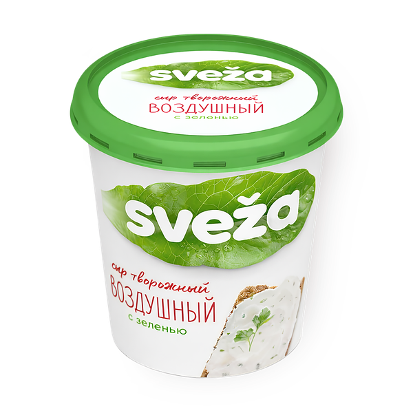 Сыр творожный воздушный лёгкий «Свежа» с зеленью