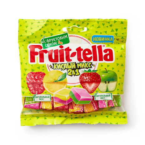 Конфеты жевательные Fruit-tella Кислый микс 2 в 1