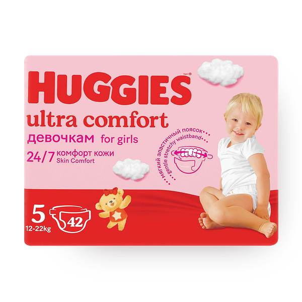 Подгузники Huggies Ultra Comfort Jumbo 5 для девочек