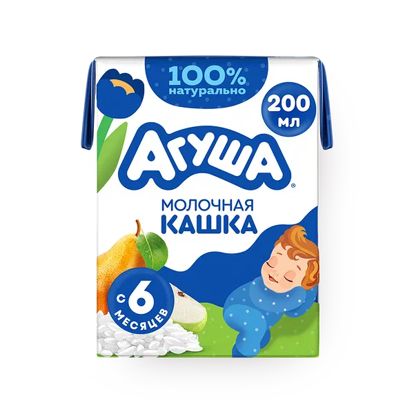 Каша молочная «Агуша» рисовая яблоко-груша