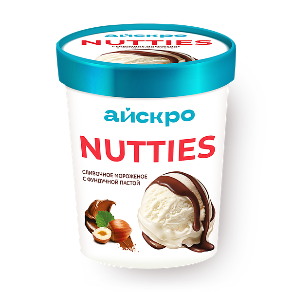 Мороженое пломбир «АйсКро» с шоколадной пастой и фундуком