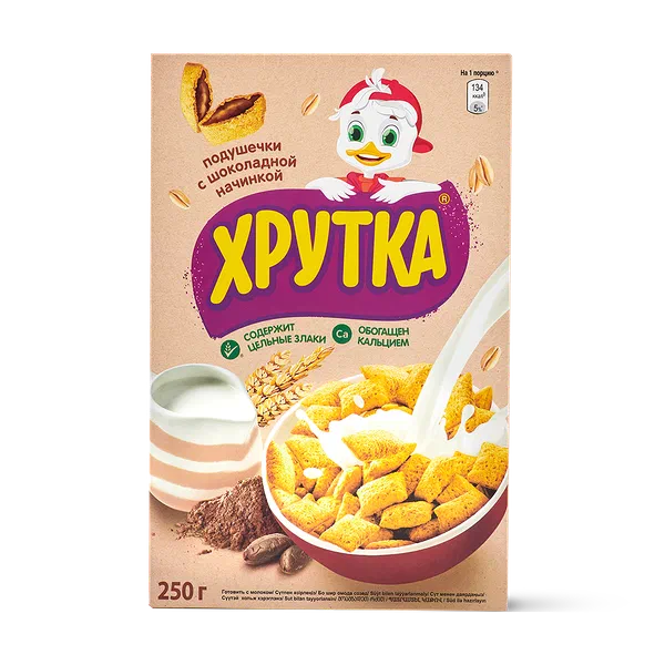 Подушечки шоколадные мультизлаковые «Хрутка» с кальцием