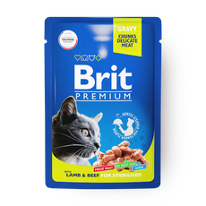 Корм для кошек Brit с ягнён­ком и говяди­ной