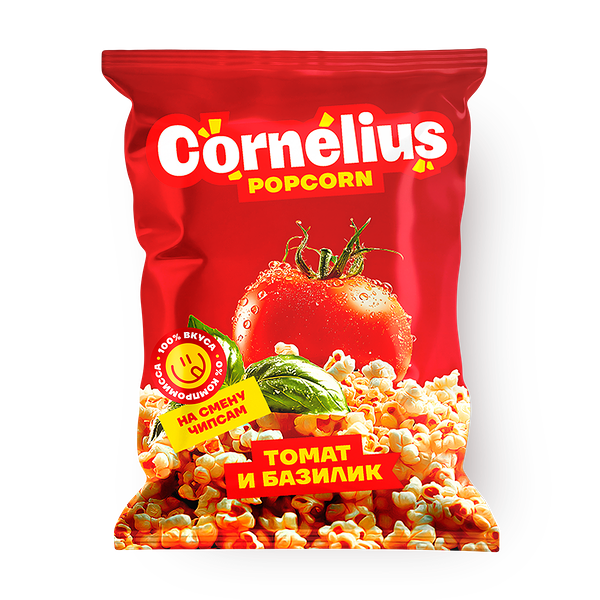 Попкорн Cornelius со вкусом томата и базилика