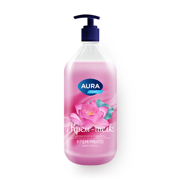 Крем-мыло жидкое Aura Silky Cream шёлк и лотос