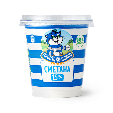 Сметана 15% «Простоквашино» 300 г — купить по цене 109 ₽ с доставкой из ...