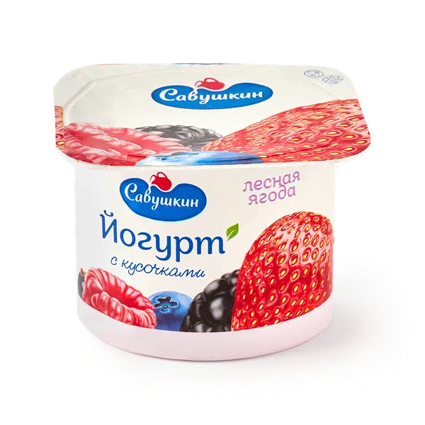 Йогурт «Савушкин» 2% лесная ягода