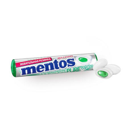 Жевательная резинка Нежная мята Mentos Pure White без сахара