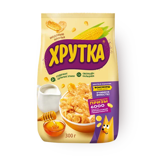 Хлопья медовые хрустящие «Хрутка» с кальцием
