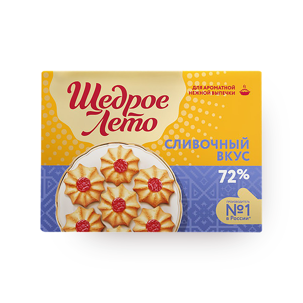 Маргарин твёрдый 72% «Щедрое лето» сливочный вкус