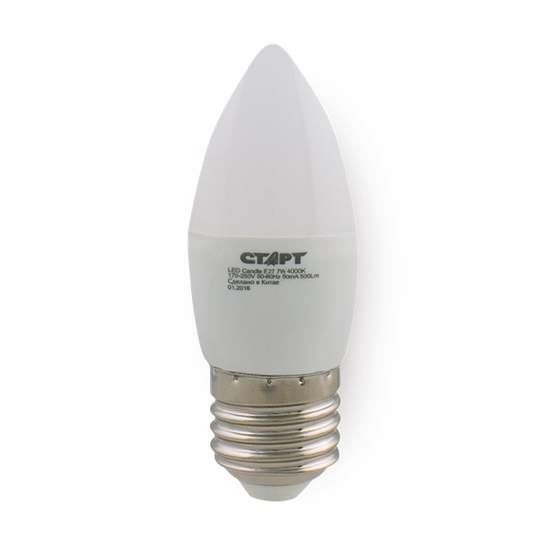 Лампа светодиодная «Старт» LED Е14 7Вт свеча нейтральный свет