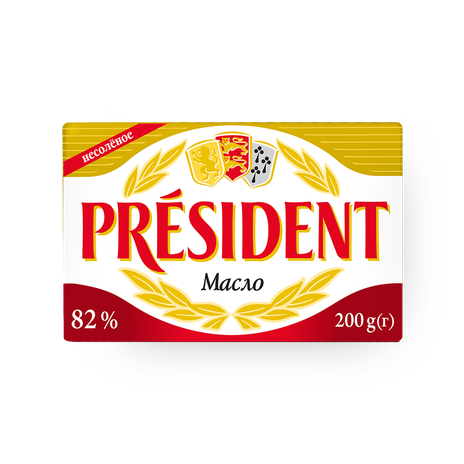 Сливочное масло 82% President