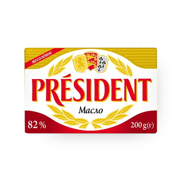 Сливочное масло 82% President