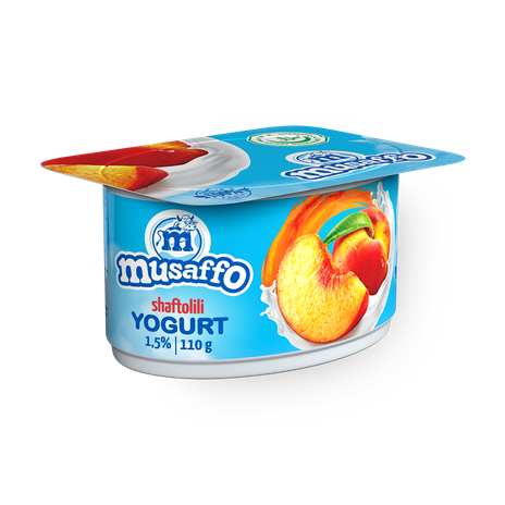 Йогурт Musaffo со вкусом персика 1,5%