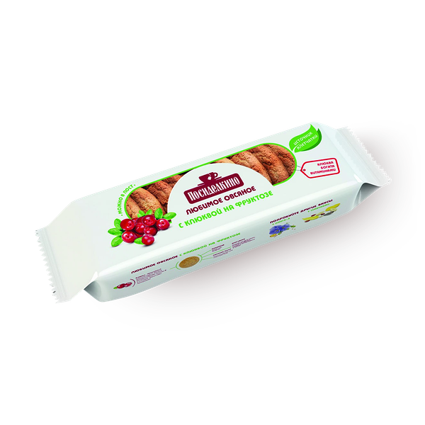 Печенье на фруктозе овсяное «Посиделкино» с клюквой