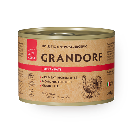 Консервы для собак Grandorf индейка