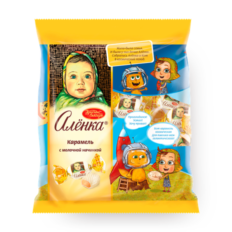 Карамель «Красный Октябрь» «Алёнка» с молочной начинкой