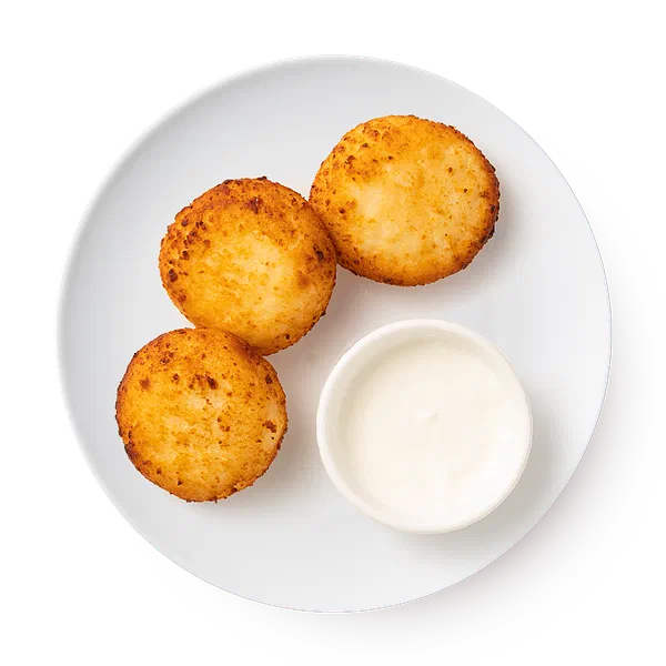 Сырники классические cо сметаной