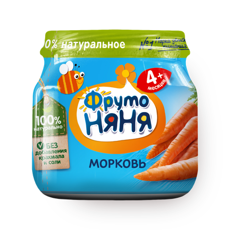 Пюре «ФрутоНяня» морковь с 4 месяцев