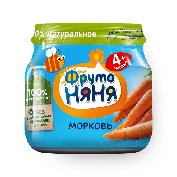 Пюре «ФрутоНяня» морковь с 4 месяцев
