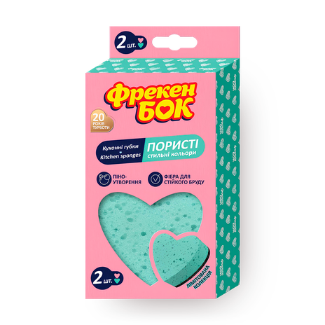 Губка кухонная «Фрекен Бок» в форме сердца
