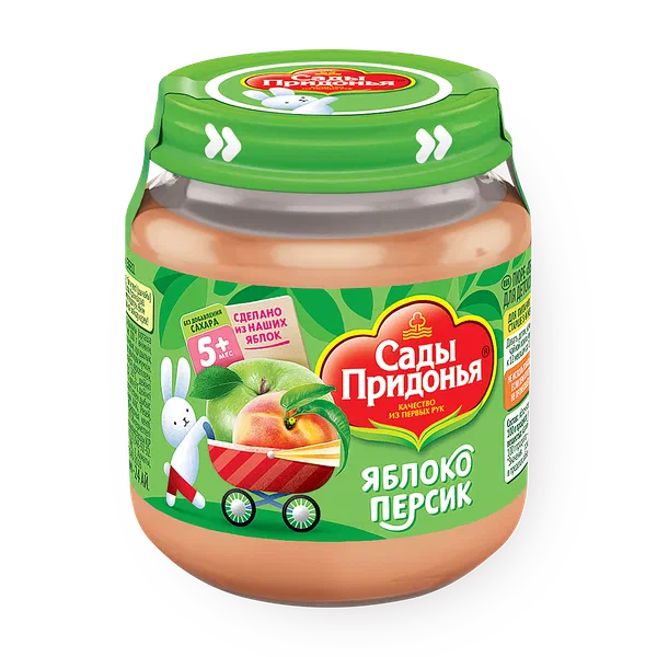 Пюре «Сады Придонья» яблоко-персик с 5 месяцев