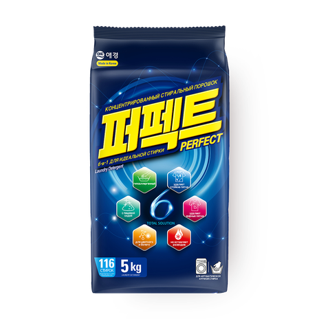 Стиральный порошок Aekyung Perfect 6 в 1 концентрированный для автоматической и ручной стирки