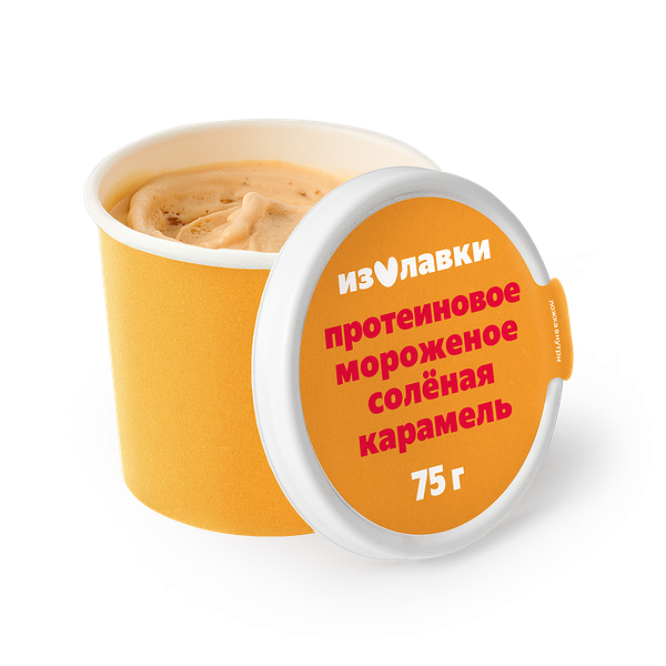 Мороженое протеиновое пломбир «Из Лавки» солёная карамель-арахис без добавления сахара