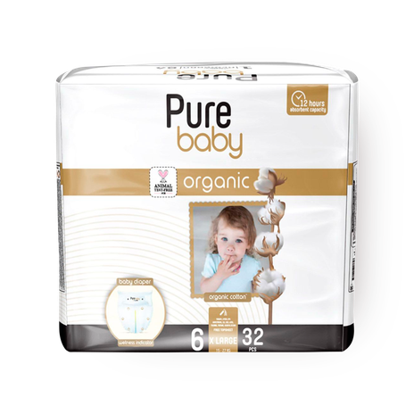 Детские Подгузники Pure Baby Jumbo Pack №6 На 15-27 кг