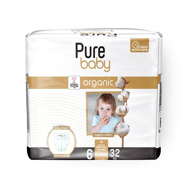 Детские Подгузники Pure Baby Jumbo Pack №6 На 15-27 кг