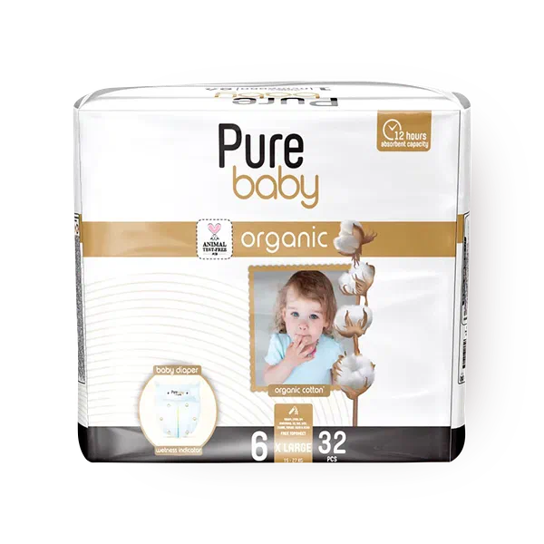 Детские Подгузники Pure Baby Jumbo Pack №6 На 15-27 кг