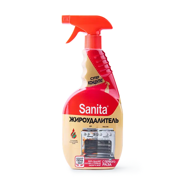 Средство чистящее мгновенного действия Жироудалитель Sanita Gold спрей
