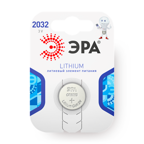 Батарейки «Эра» Lithium CR2032-1BL