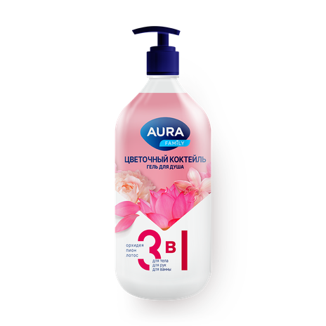 Гель для душа Aura Family Цветочный коктейль