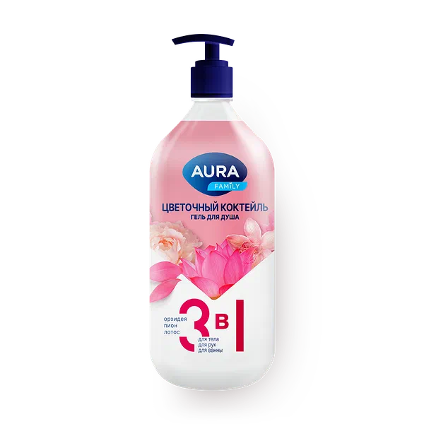 Гель для душа Aura Family Цветочный коктейль