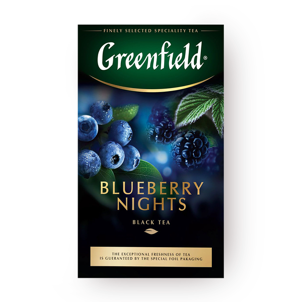 Чай чёрный Blueberry Nights Greenfield в пакетиках