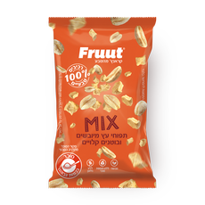 Mix dried apples and roasted peanuts