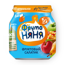 Пюре «ФрутоНяня» Фруктовый салатик с 5 месяцев 100 г — купить с ...